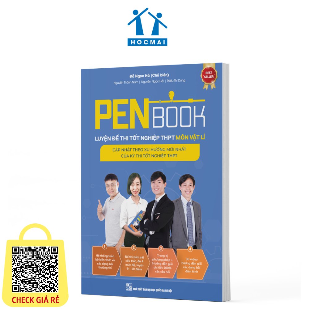 Sách PENBOOK môn Lí lớp 12 – Luyện đề thi tốt nghiệp THPT theo xu hướng mới nhất dành cho 2k6 (Bản thi năm 2024)