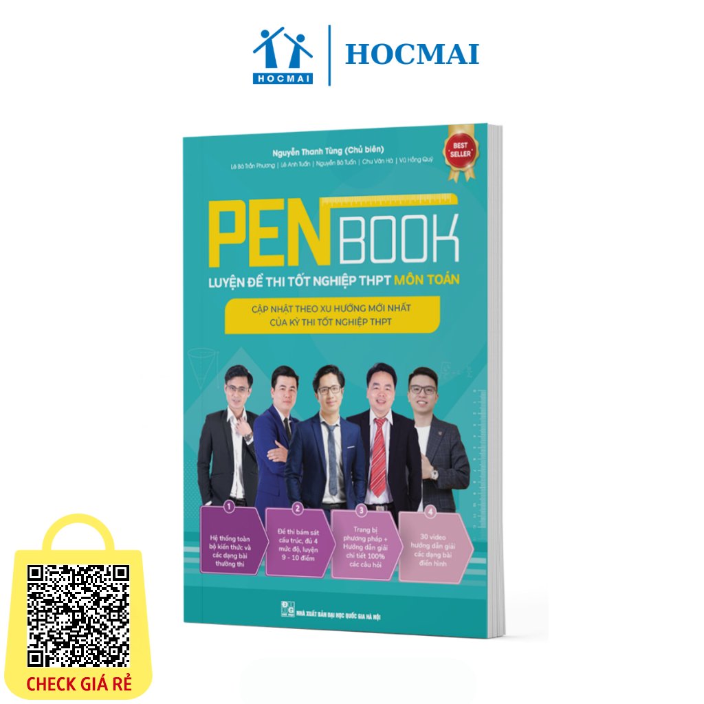 Sách lớp 12 PENBOOK môn Toán – Luyện đề thi tốt nghiệp THPT theo xu hướng mới nhất dành cho 2k6 (Bản thi năm 2024)