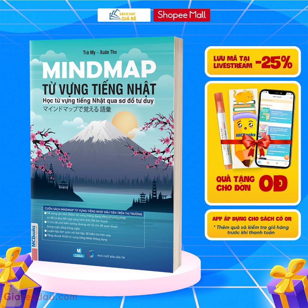 Sách Mindmap Từ vựng tiếng Nhật - Học từ vựng tiếng Nhật qua sơ đồ tư duy