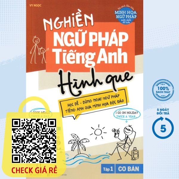 Sách Nghiền Ngữ Pháp Tiếng Anh Hình Que Tập 1: Cơ Bản MEGABOOK