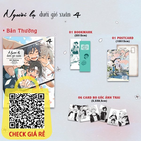 Sách Người Lạ Dưới Gió Xuân - Tập 4 - Tặng Kèm Bookmark + Postcard + Bộ 6 Card Bo Góc Ánh Trai