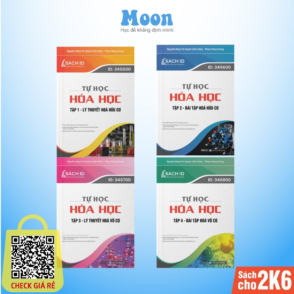 Sách ôn luyện thi thpt quốc gia 2023 môn Hóa: Sách ID tự học Hóa 12 Moonbook