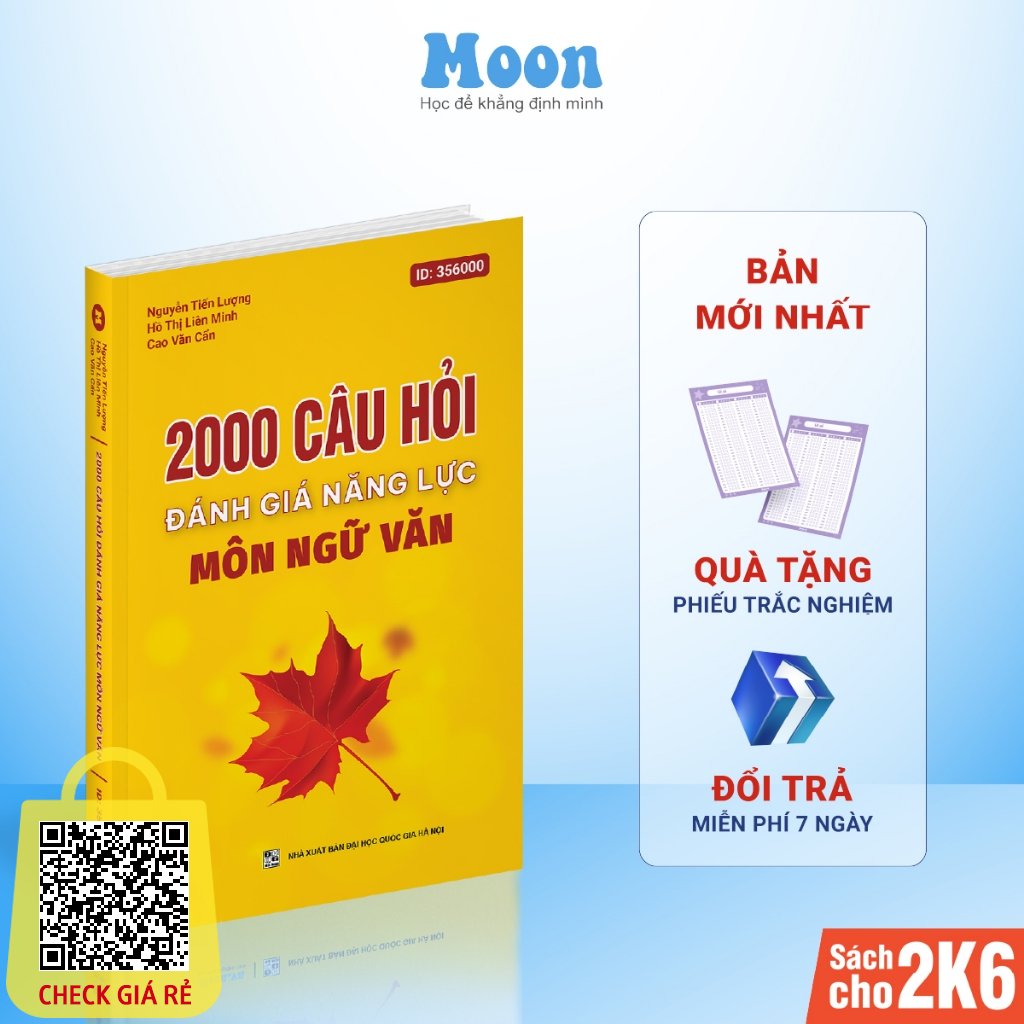 Sách ôn thi đánh giá năng lực môn ngữ văn 2024 Moonbook, luyện đề ĐGNL ĐHQG TP HCM