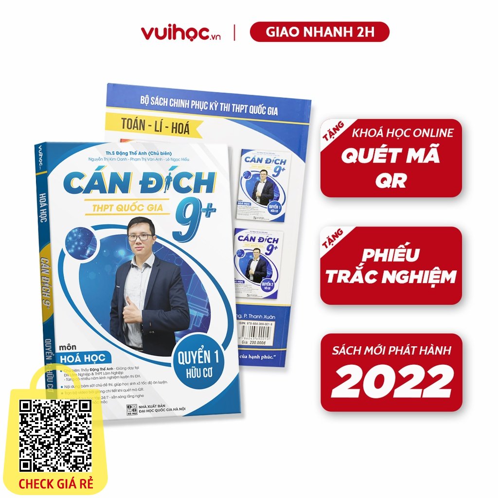 Sách Ôn Thi THPT Quốc Gia Cán Đích 9+ Môn Hóa học Sách ID Quyển 1: Hữu cơ Vuihoc.vn