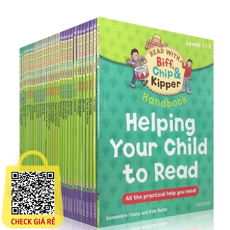 Sách Oxford Reading Tree Biff, Chip and Kipper Level 1 3 nhập màu 33 quyển kèm link audio