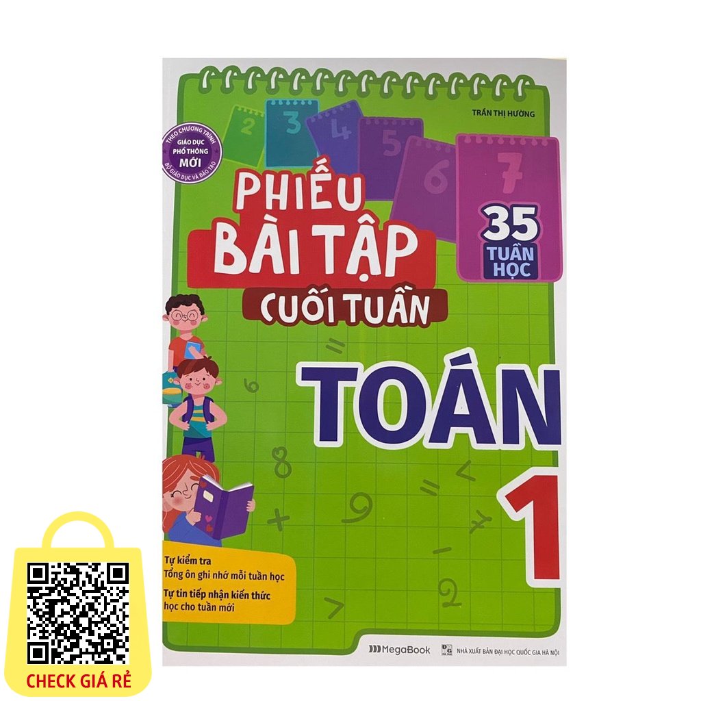 Sách Phiếu bài tập cuối tuần toán 1 (Megabook)