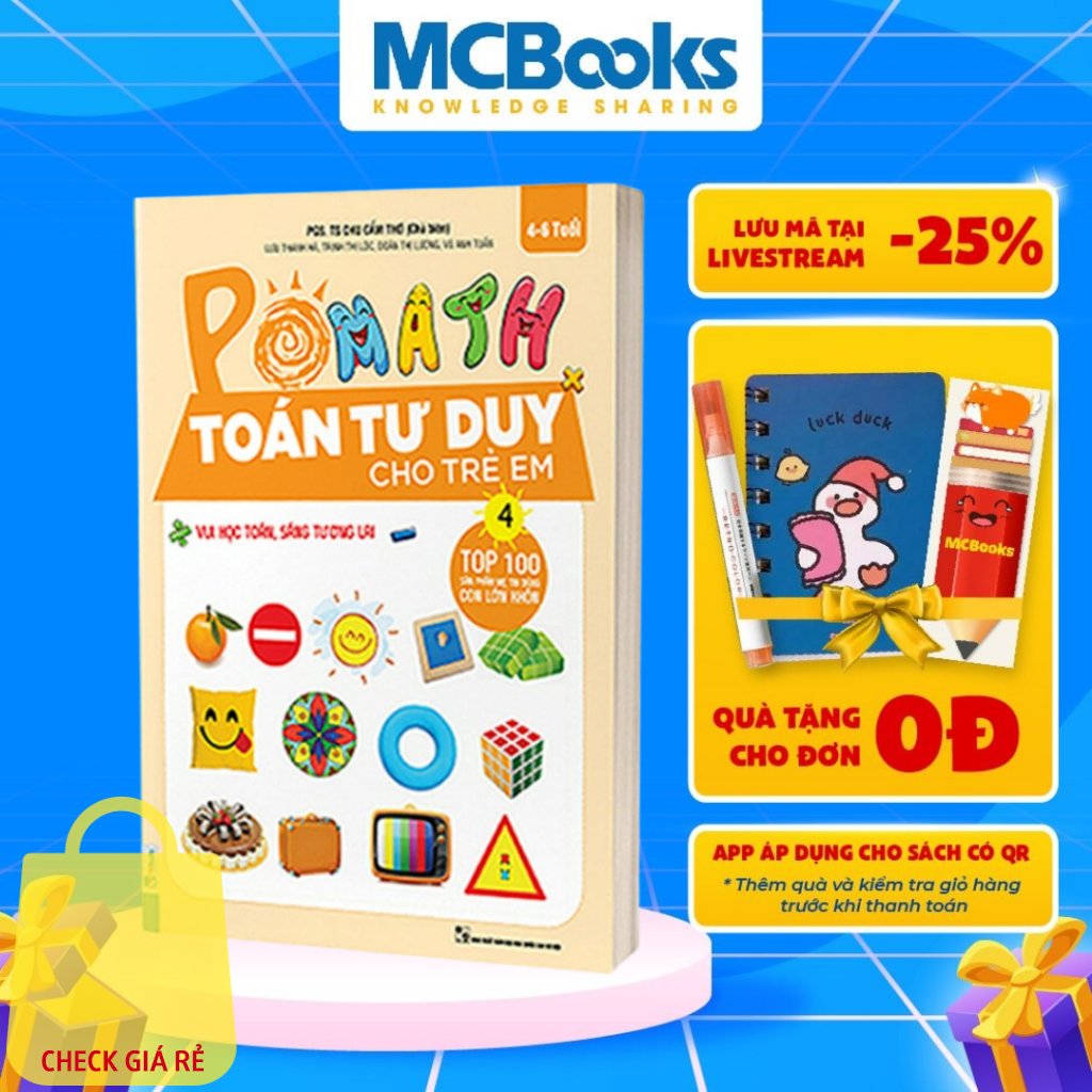 Sách Pomath - Toán tư duy cho trẻ em - Tập 4 - TKBooks