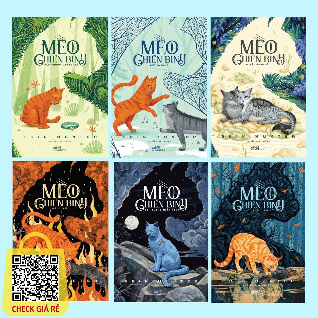 Sách Series Mèo chiến binh (Tập 1-2-3-4-5-6) (Erin Hunter) (Nhã Nam)