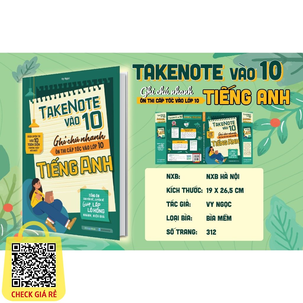 Sách - Take Note Vào 10 - Ghi Chú Nhanh Ôn Thi Cấp Tốc Vào 10 Tiếng Anh - MEGABOOK