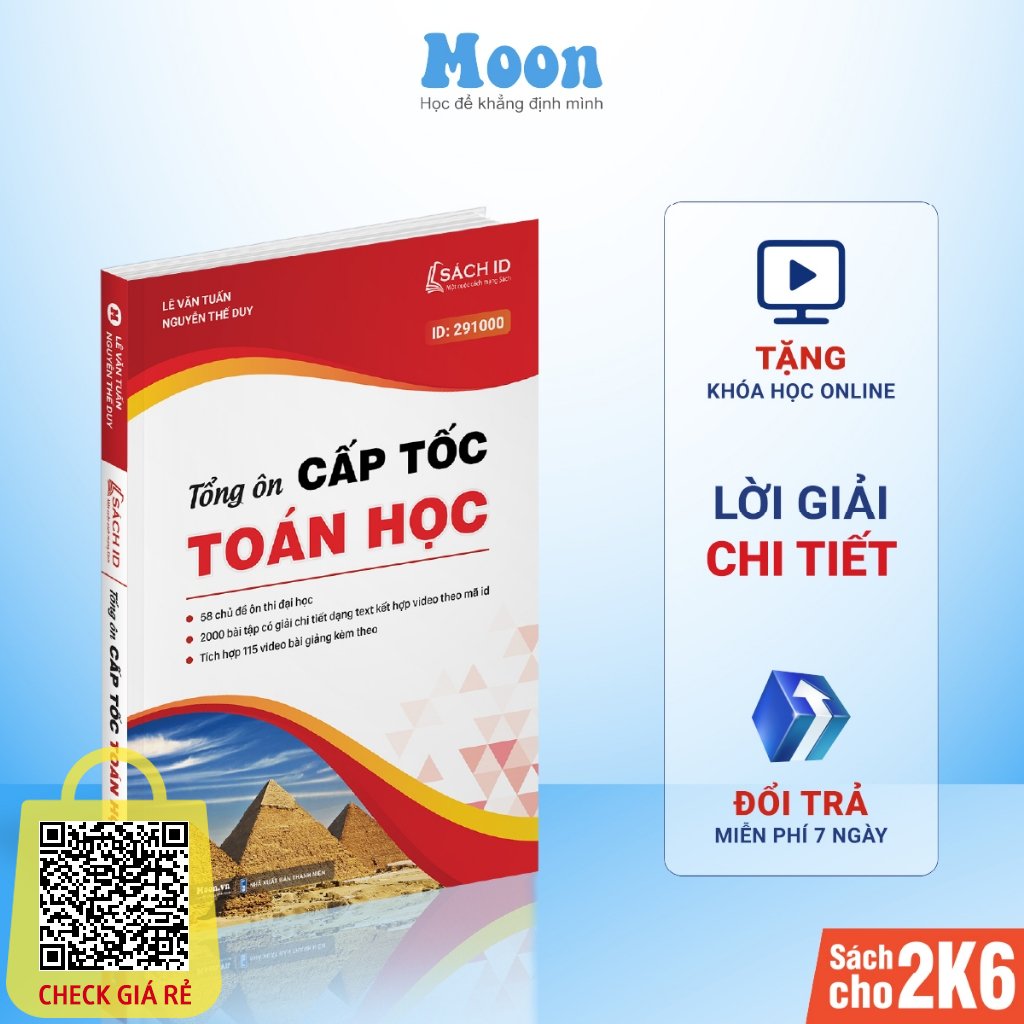 Sách tổng ôn toán học lớp 12 ôn thi thpt quốc gia và luyện thi đánh giá năng lực bản mới nhất