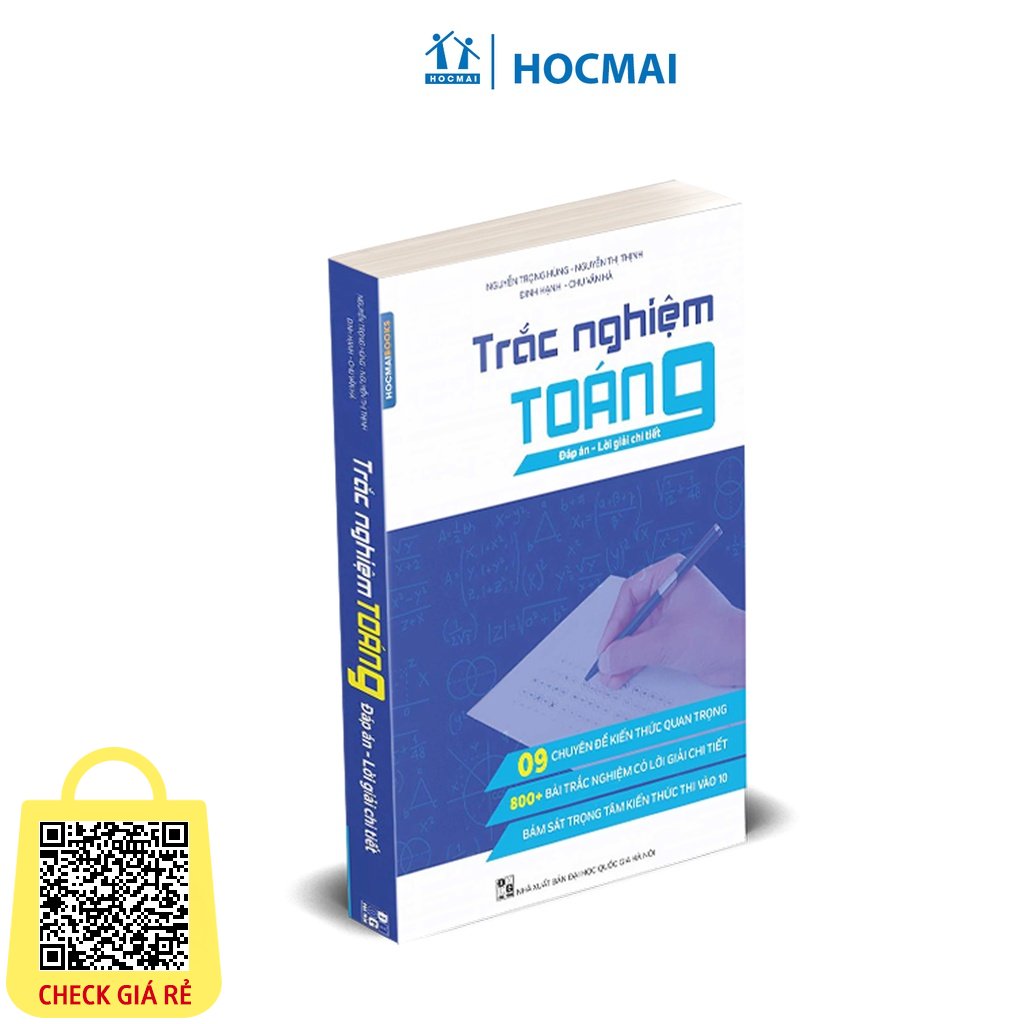 Sách Trắc nghiệm Toán 9: Đáp án Lời giải chi tiết Lý thuyết và dạng bài ôn thi vào lớp 10 HOCMAI