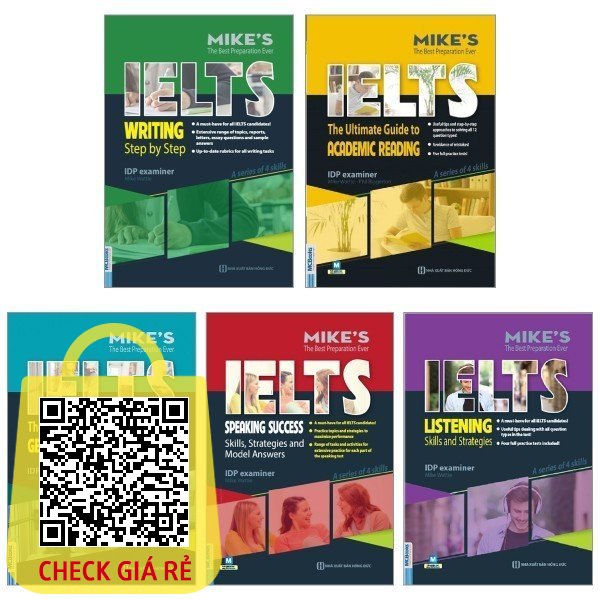 Sách Trọn Bộ 5 Cuốn Mike's The Best Preparation Ever IELTS MCBooks (lẻ tùy chọn )