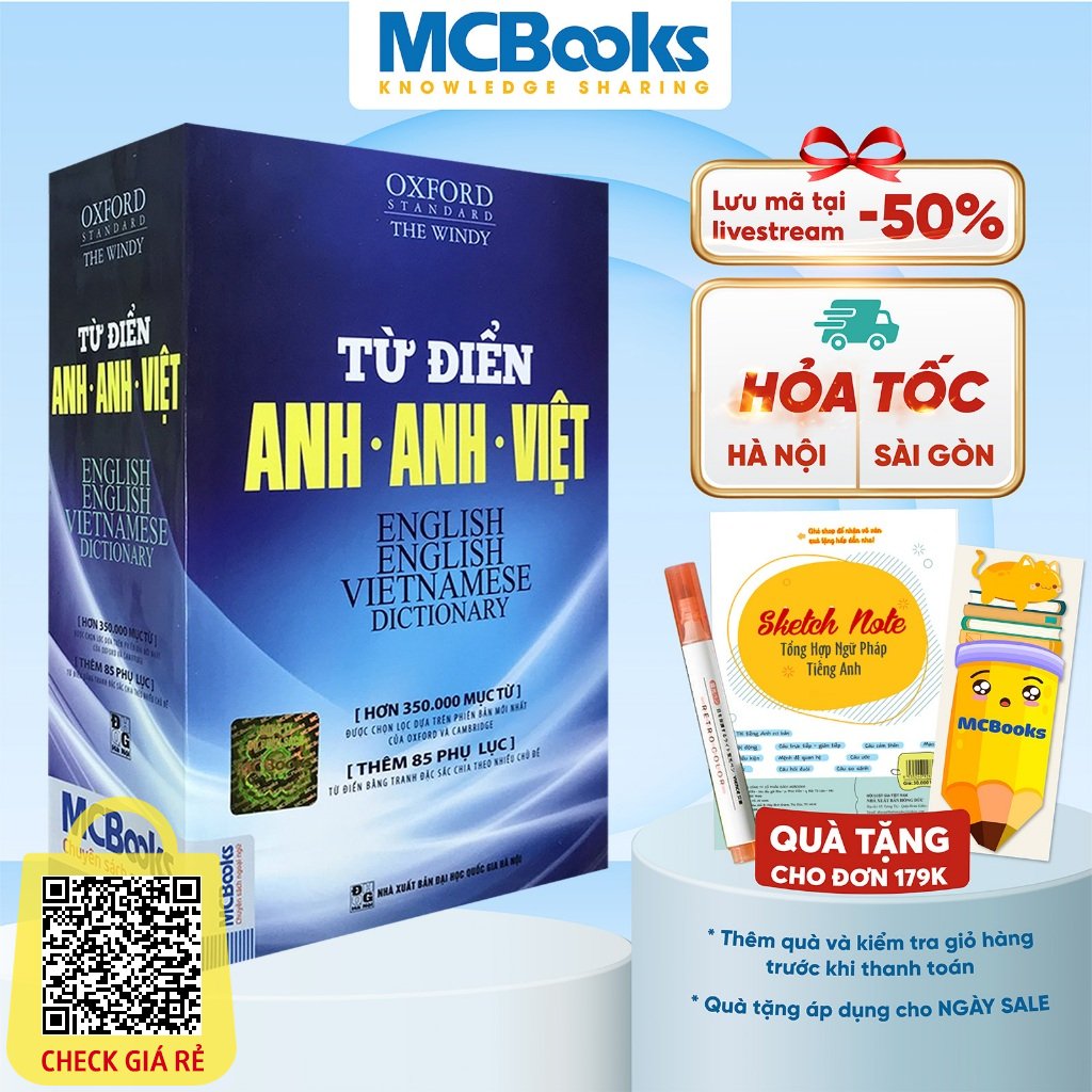 Sách Từ Điển Anh Anh Việt Phiên Bản Bìa Mềm Màu Xanh Giải Nghĩa Đầy Đủ Ví Dụ Phong Phú