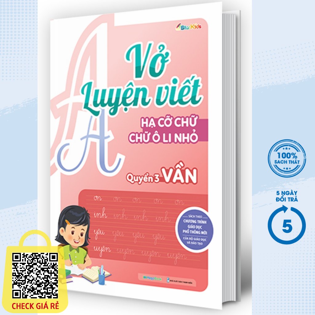 Sách Vở Luyện Viết Hạ Cỡ Chữ Chữ Ô Li Nhỏ Quyển 3: Vần MEGABOOK