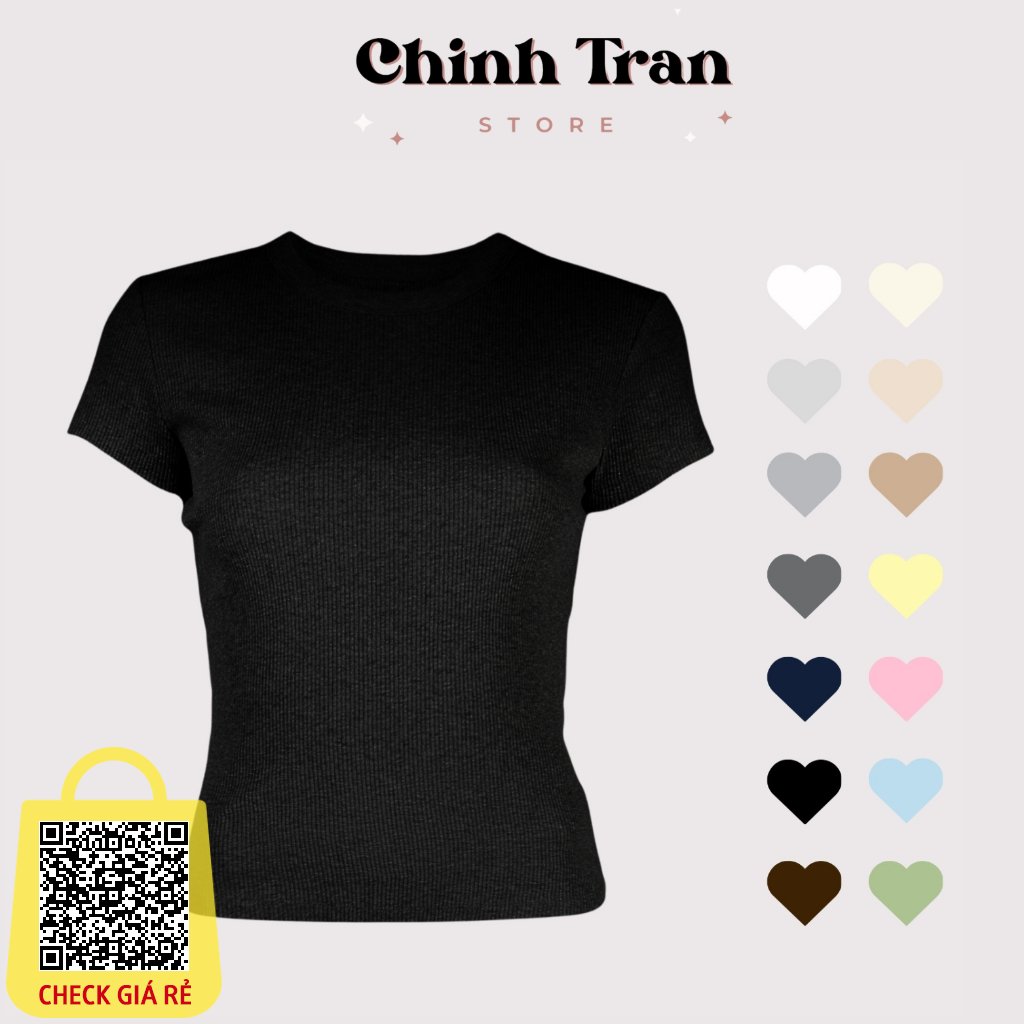 [Siêu rẻ + hình thật] Áo thun trơn form ÔM babytee đủ màu basic chất liệu thun con giãn 4 chiều fit dáng siêu đẹp