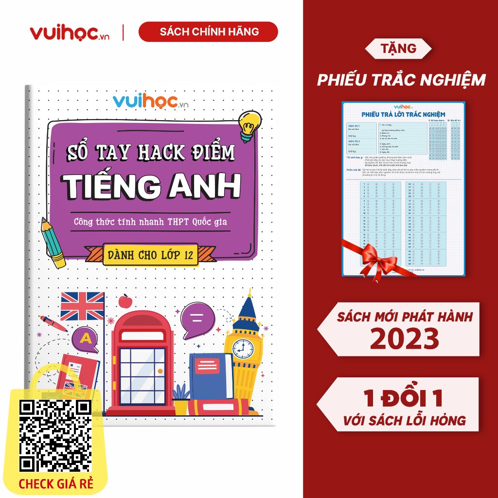 Sổ tay ghi chú Hack điểm Tiếng Anh THPT QG 2022