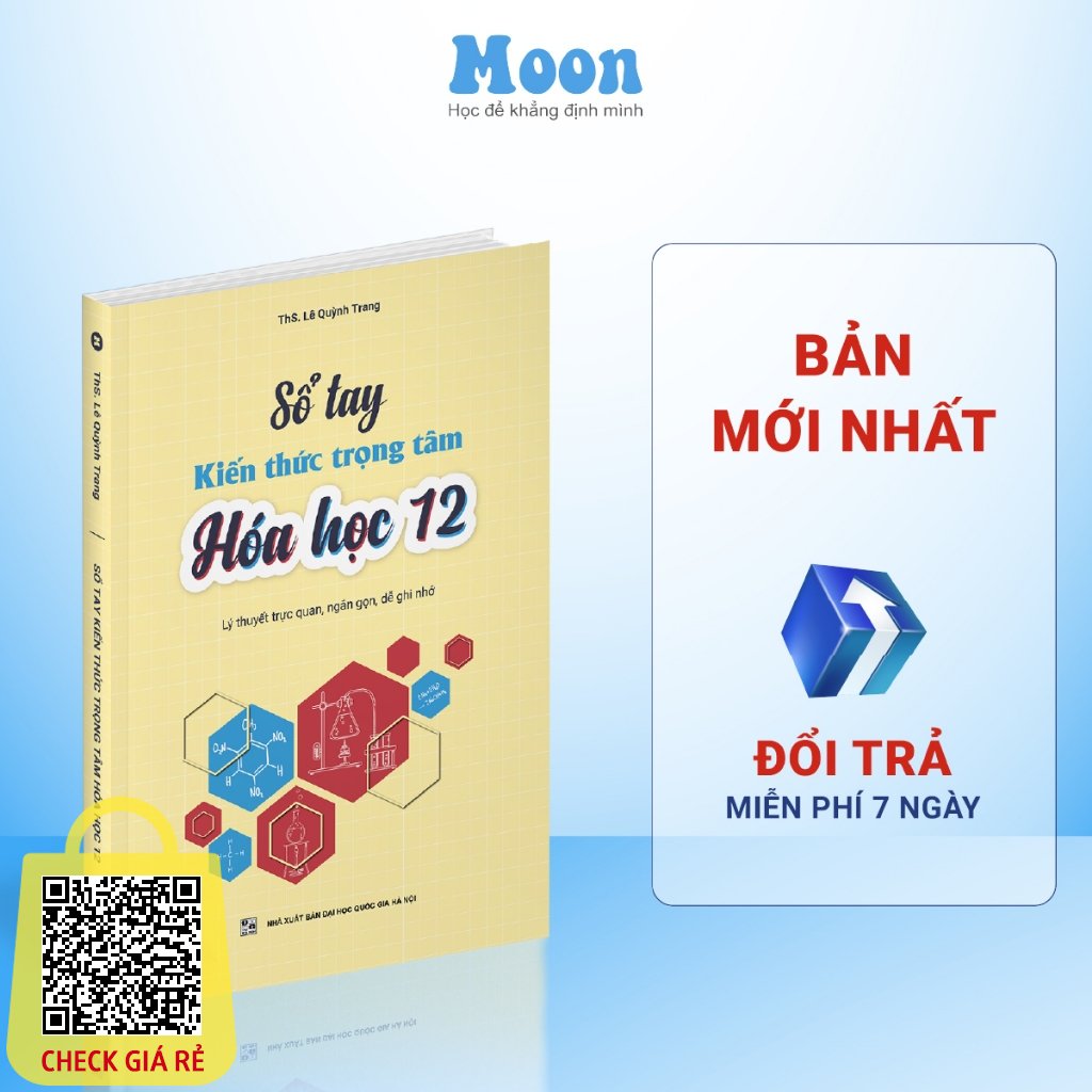 Sổ tay kiến thức trọng tâm hoá học 12, công thức giải nhanh hoá ôn thi THPT moonbook