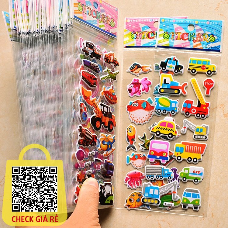 🍉Sticker 3D nổi trang trí sổ sách - bình nước - điện thoại chống thấm nước 20gr DUASHOP.