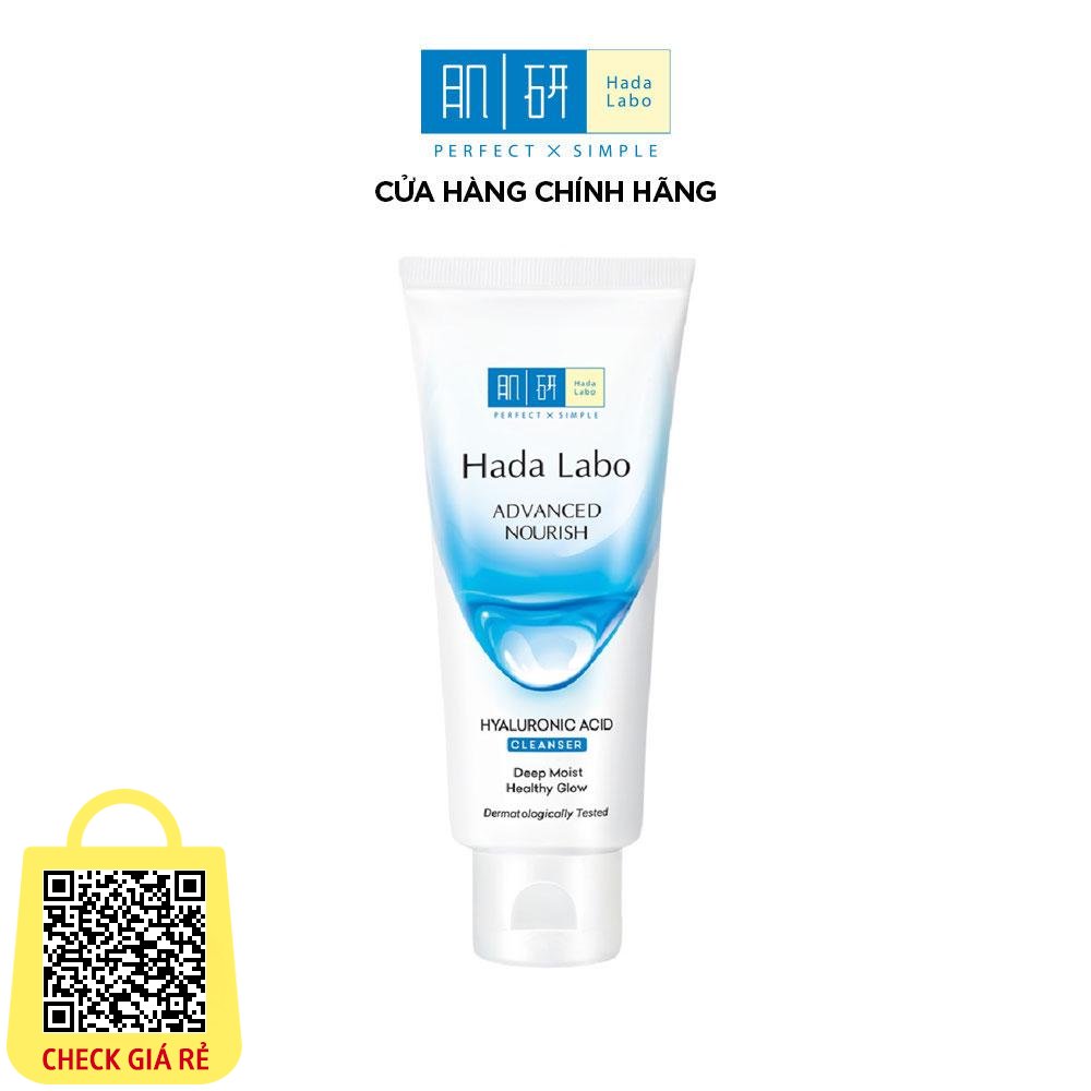 Sữa rửa mặt dưỡng ẩm tối ưu Hada Labo Advanced Nourish Cleanser 80g