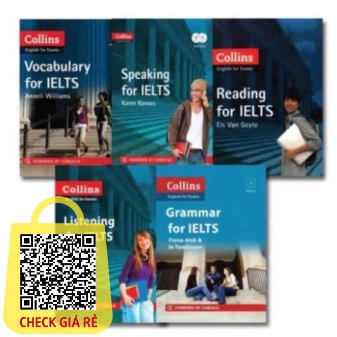 [Tặng Audio mp3] Collins IELTS Grammar/Listening/Reading/Speaking/Vocabulary  khổ A4