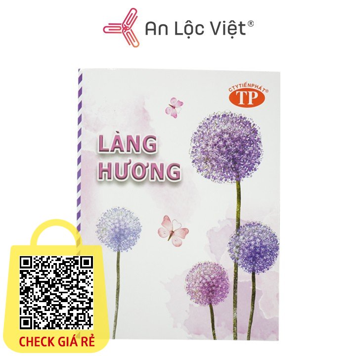 Tập vở Làng Hương (Tập 100 trang - Tập 200 trang) giấy dày trắng sáng - định lượng 50gsm có đường kẻ cho HS-SV