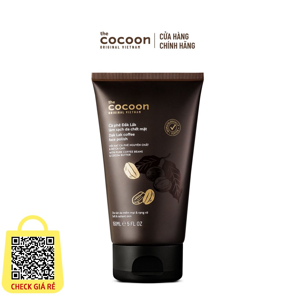 Tẩy da chết mặt cà phê Đắk Lắk Cocoon cho làn da mềm mại & rạng rỡ 150ml