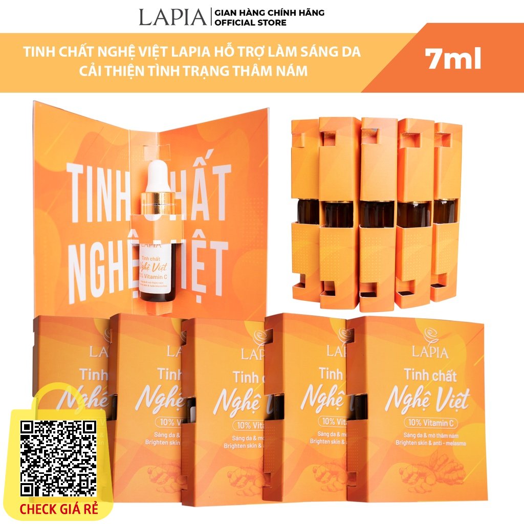 Tinh Chất Nghệ Việt Lapia Hỗ Trợ Làm Sáng Da Cải Thiện Tình Trạng Thâm Nám 7ml