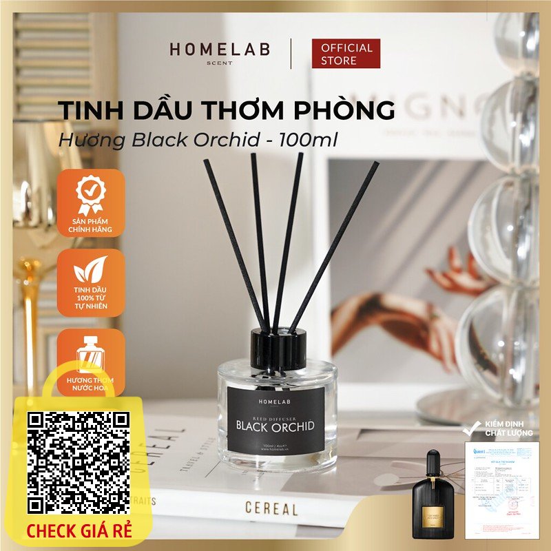 Tinh dầu thơm phòng mùi nước hoa BLACK ORCHID - TOMFORD - nước hoa thơm phòng cao cấp mùi hương quyến rũ - 100ml_HOMELAB