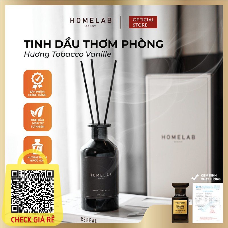 Tinh dầu thơm phòng mùi nước hoa TOBBACO VANILE - TOMFORD tinh dầu khuếch tán - bí ẩn - thu hút 200ml_HOMELAB