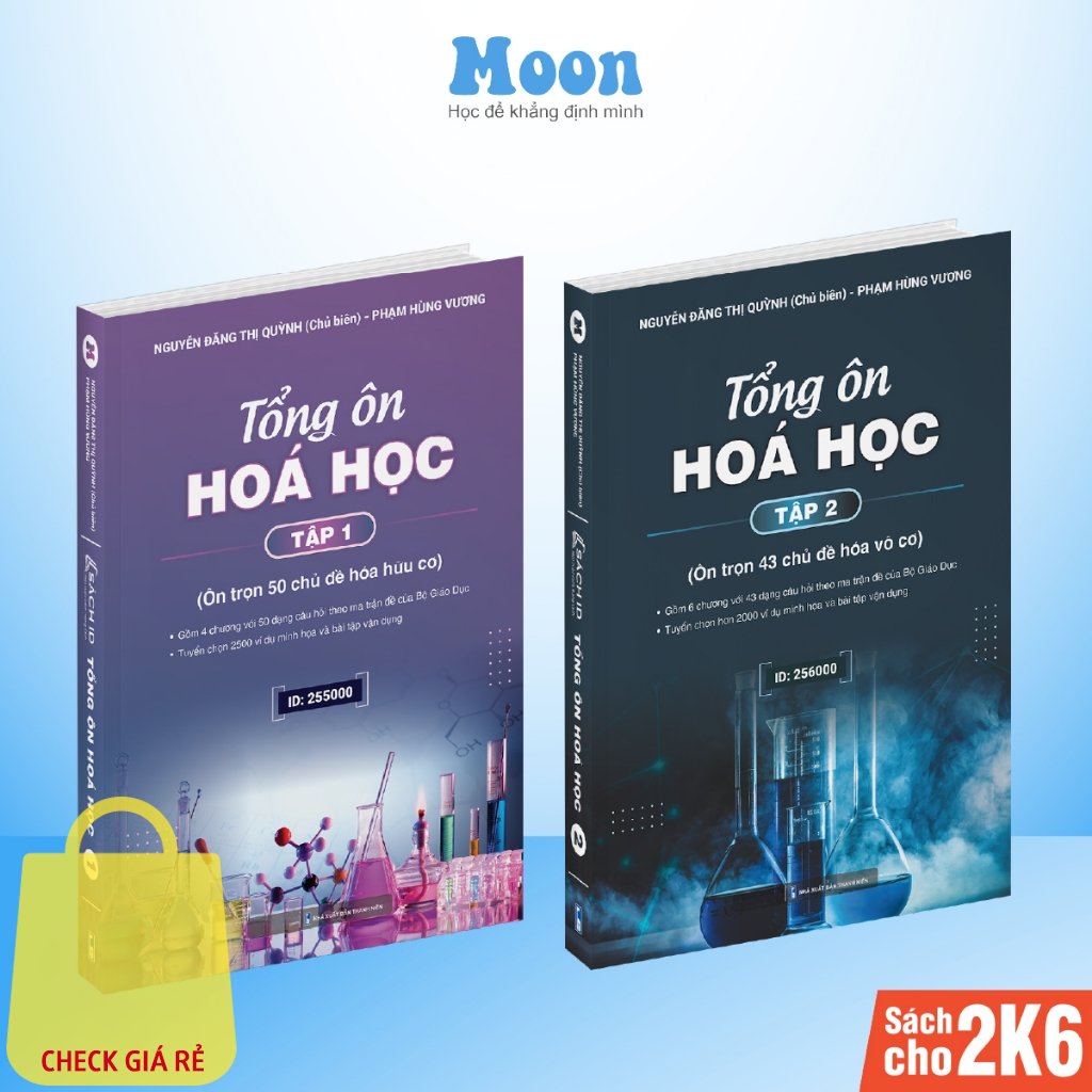 Tổng ôn hoá học lớp 12 - sách luyện thi kiến thức ôn thi thpt quốc gia bản mới nhất Moonbook