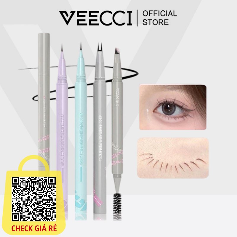 VEECCI Bút Kẻ Mắt Và bút kẻ sợi mi dưới Dạng Lỏng Chống Thấm Nước Không Nhòe 0.01mm/0.005mm