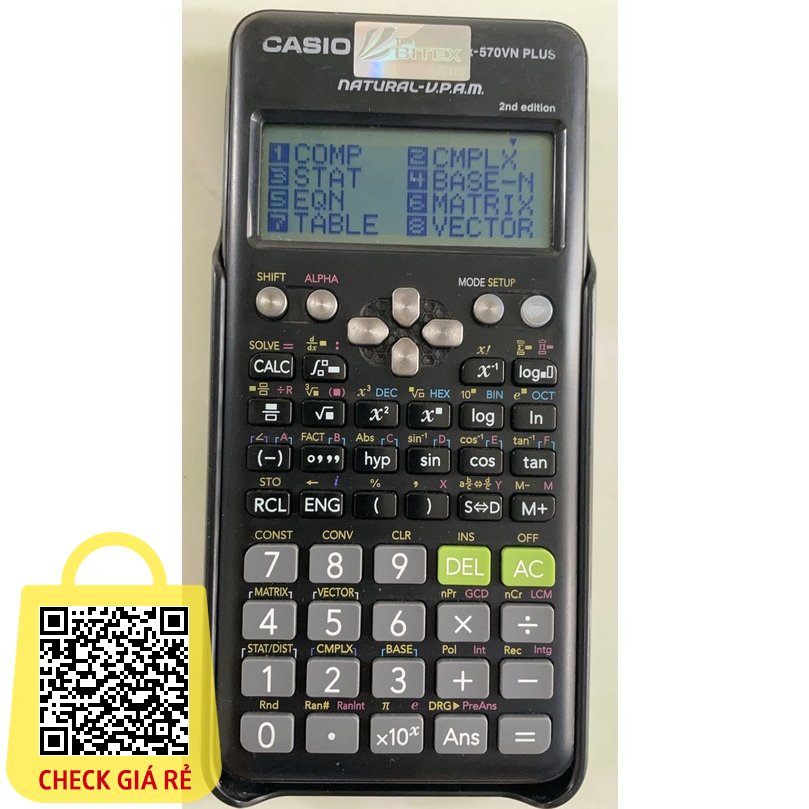 [VN_ĐEN] Máy tính học sinh Casio FX570VN plus_2nd Edition chính hãng (2nd hand)