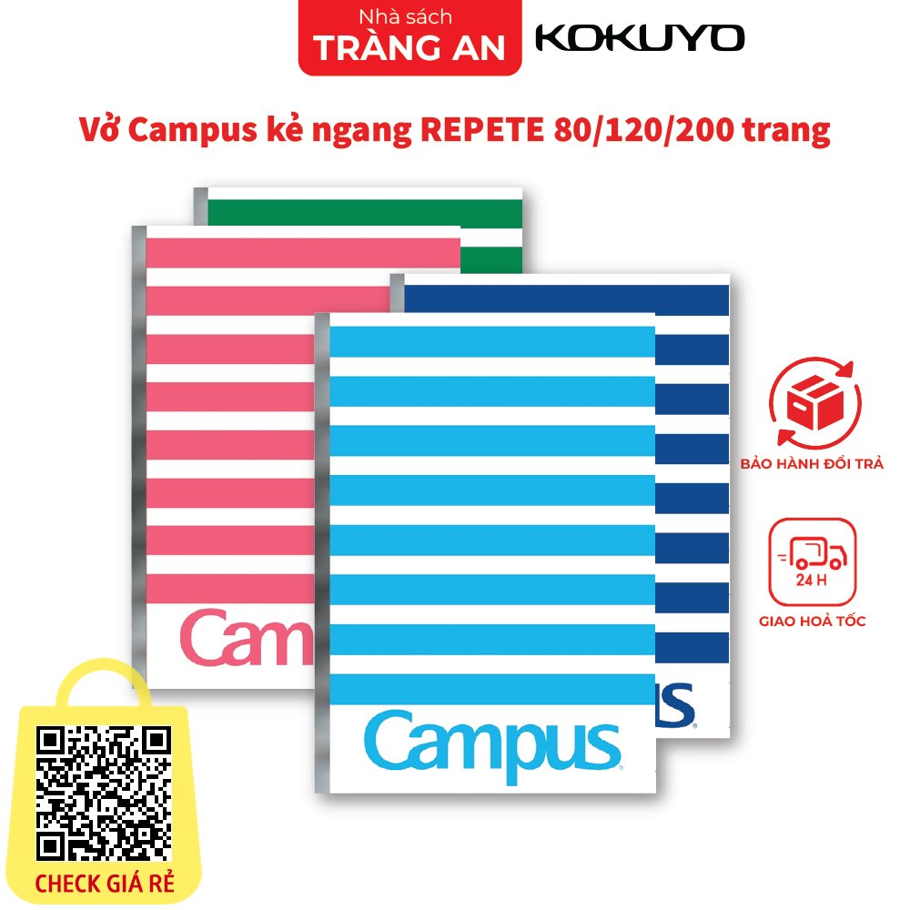 Vở Campus kẻ ngang REPETE 80/120/200 trang